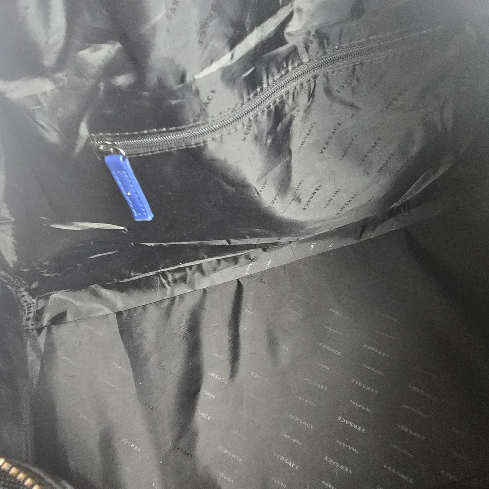 Versace Parfums GWP Black Nylon‎ Weekend Duffle Bag w Shoulder Strap